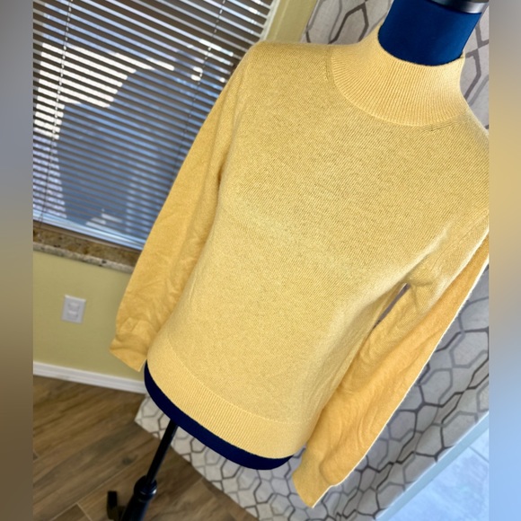 NEW! White + Warren Essential Sundial Cashmere Shrunken Mockneck Sweater - Picture 10 of 16